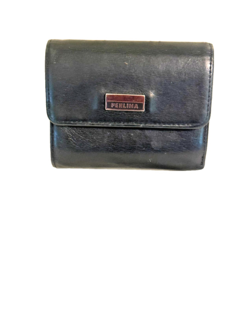 Perlina Black buttery soft Leather trifold Wallet Excellent Condition